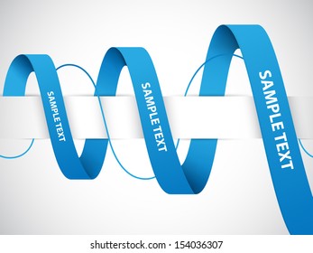 Blue swirl card. Vector illustration