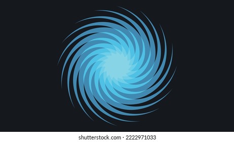 Blue swirl pattern in the center of the black background