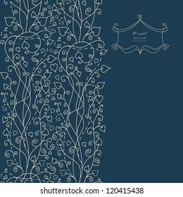Blue swirl retro cute flower background vector eps 8