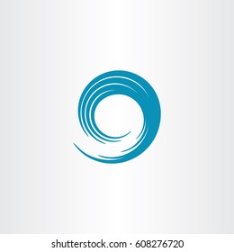 blue swirl wave vector design