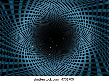 Blue swirled vector illustration