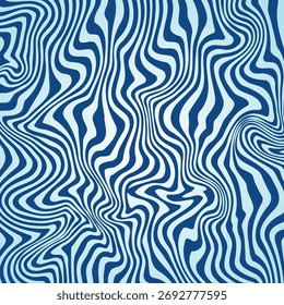 Líneas de remolino azul que crean un patrón abstracto dinámico y enérgico con un estilo gráfico audaz