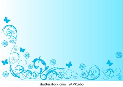 Blue swirls