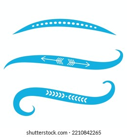 Blue Swirls Swoosh Vector Accent Line Work