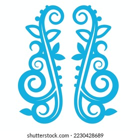 Blue Swirls Swoosh Vector Accent Line Work