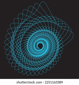 Blue Swirls Swoosh Vector Accent Line Work