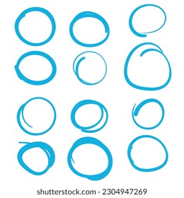 Blue Swirls Swoosh Vector Accent Line Work