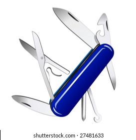 Blue Swiss Army Knife