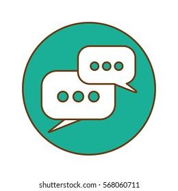 Blue symbol bubbles button icon image ector illustration