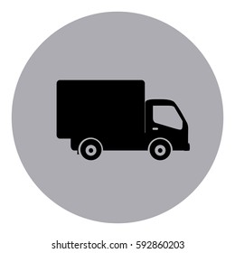 blue symbol delivery car icon, vector illustraction design image