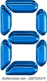 Blue symbol made as digital text. letter b
