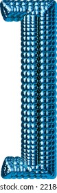 Símbolo azul hecho de esferas