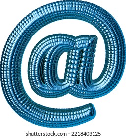 Blue symbol made of spheres