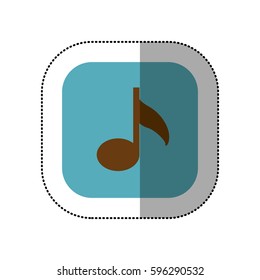 blue symbol music icon, vector illustraction design image