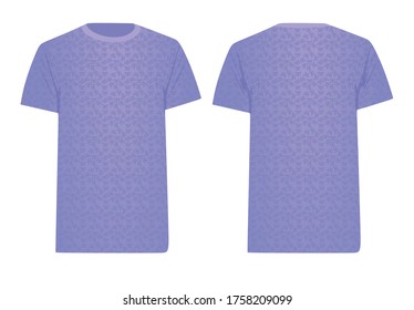 Blue  t shirt butterfly pattern. vector