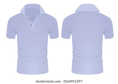 Blue t shirt template. vector illustration