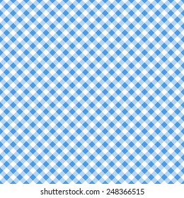 Blue Table Cloth Seamless Pattern Vector Illustration