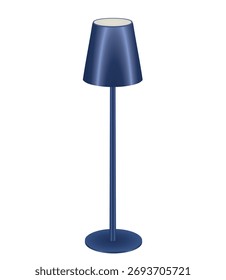 Lámpara de mesa azul. Ilustración vectorial