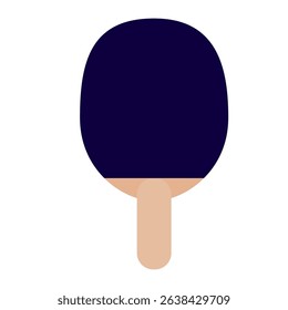 Blue Table Tennis Paddle Flat Illustration
