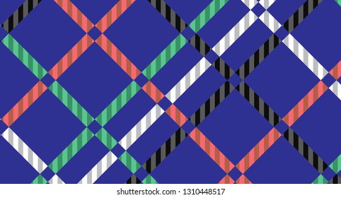 Blue tablecloth pattern.Texture for :tablecloths, clothes, shirts, dresses, paper, bedding, blankets, quilts and other textile products. Vector illustration.-EPS-10