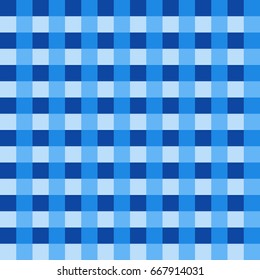 Blue tablecloth Vector. Traditional tablecloth pattern Vector. Blue color square pattern Vector. Geometrical simple square pattern.