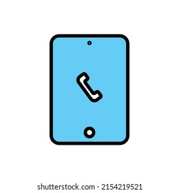 Ilustración del vector de iconos de la tableta azul