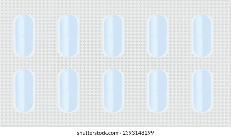 Píldoras de comprimidos azules. ilustración vectorial