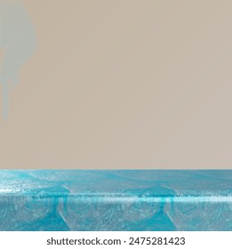 Mesa azul 3D Vector cocina