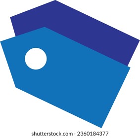 blue tag discount vector icon design template