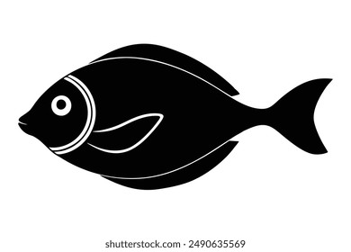 blue tang fish this is a editable eps file vector silhouette illustration 