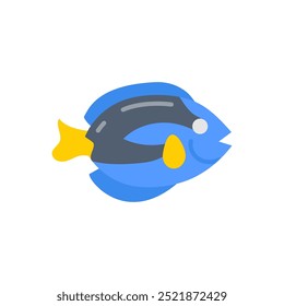 Blue Tang Flat Icons, Ilustración vectorial