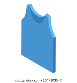 Blue tank top isolated on a white background representing the concept of clothing and fashion