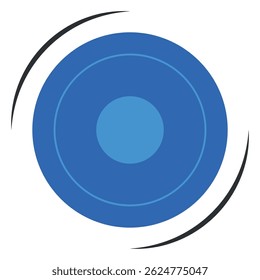 Blue target circle icon. Vector illustration