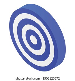Blue target icon. Isometric of blue target vector icon for web design isolated on white background