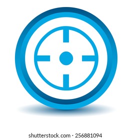 Blue target icon on a white background. Vector illustration 