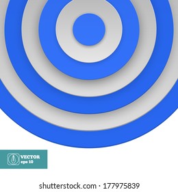 Blue Target on white. Vector