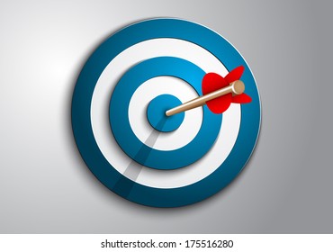 Blue target with red arrow