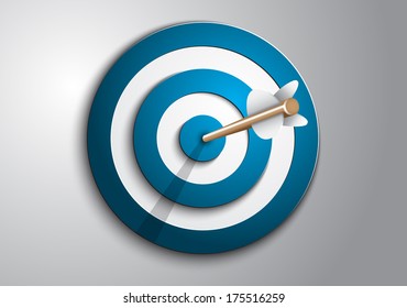 Blue target with white arrow