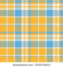 Blue Tartan Pattern Seamless. Yellow Sweet Checker Pattern for Shirt Printing,clothes, Dresses, Tablecloths, Blankets, Bedding, Paper,quilt,fabric and Other Textile Products.