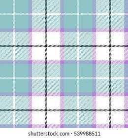 Blue tartan plaid baby color seamless pattern. Vector illustration. Flat design. EPS10.