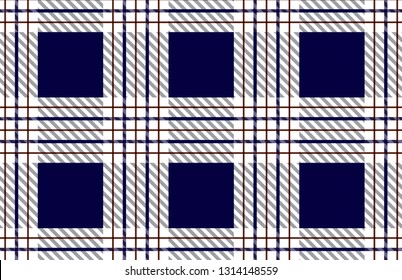Blue tartan plaid pattern.Vector illustration.EPS-10. - Vector