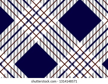 Blue tartan plaid pattern.Vector illustration.EPS-10. - Vector