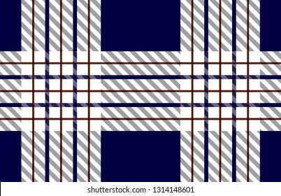 Blue tartan plaid pattern.Vector illustration.EPS-10. - Vector