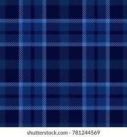 Blue Tartan Plaid Seamless Design