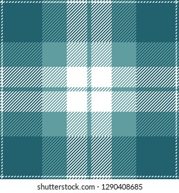 Blue tartan plaid. Trendy Scottish cage textile pattern.