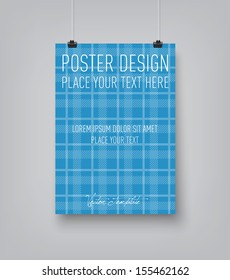 Blue tartan poster