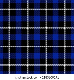 Blue tartan vector seamless pattern