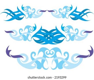 Blue tattoo motif