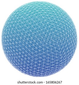 Blue and teal globe vector illustration.