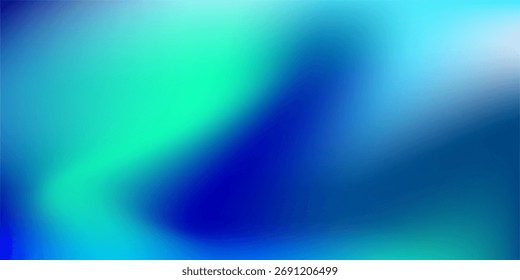 El degradado azul y verde azulado con desenfoque suave crea un telón de fondo abstracto atmosférico